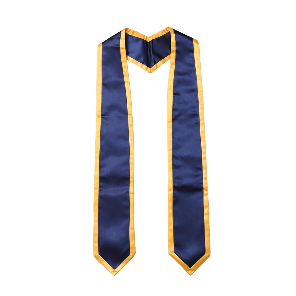 8951 Unisex Graduation Stole Classic End with Trim Graduation Sash